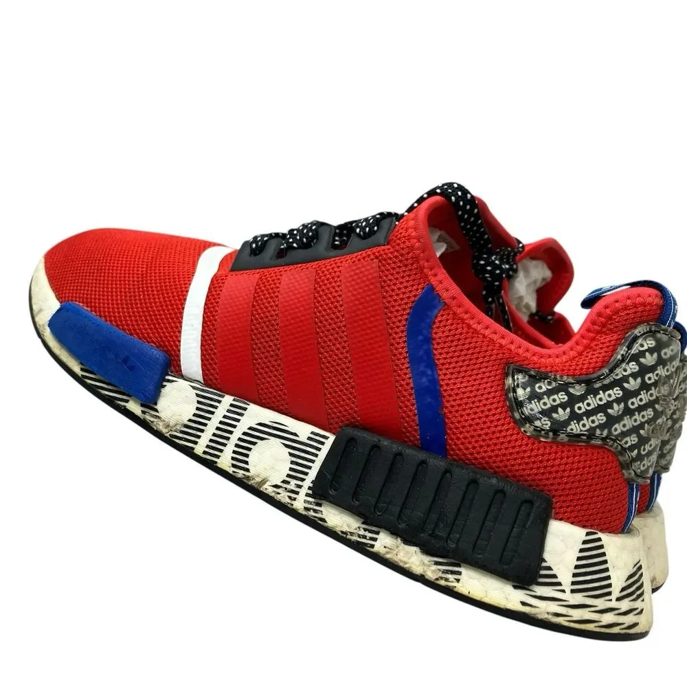 Adidas Sneakers Mens 10 Red‎ Black NMD R1 Boost Running FV5214 *Insoles Missing*